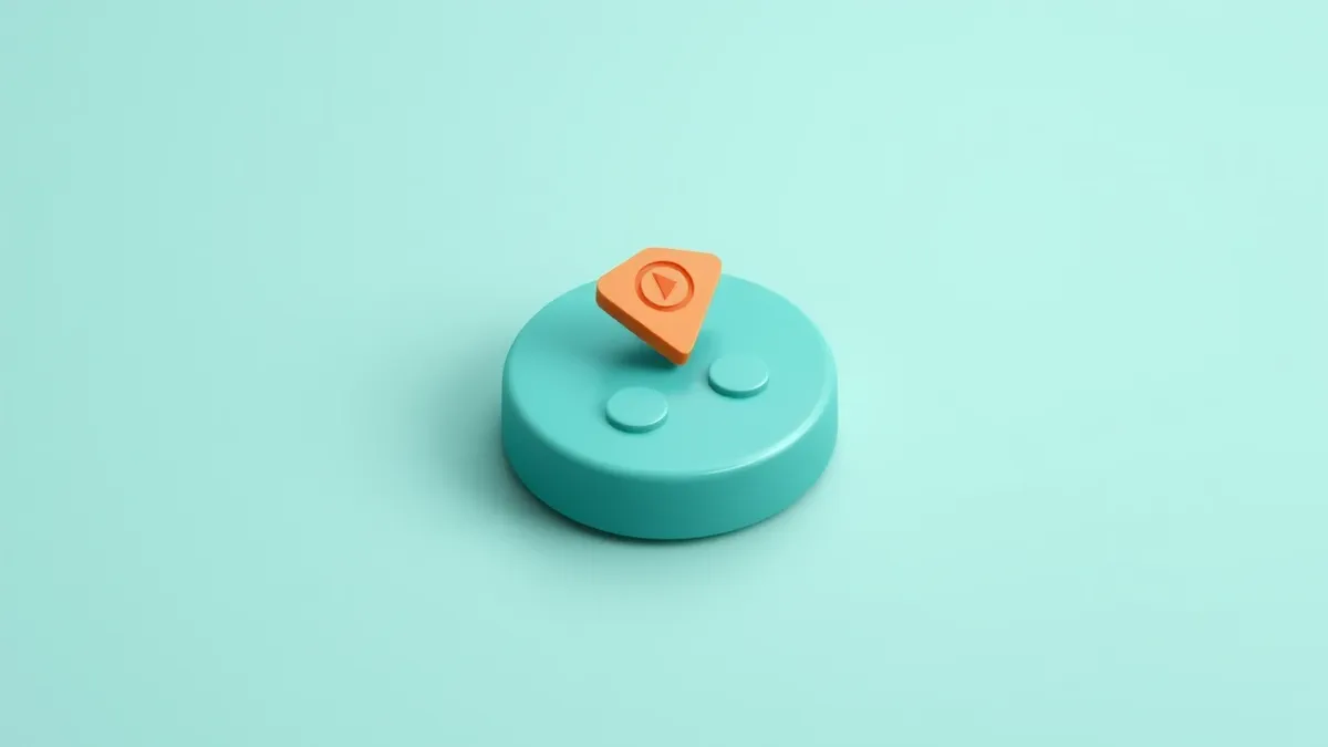 Illustration: A sleek video conferencing application icon sits on a clean desktop background.