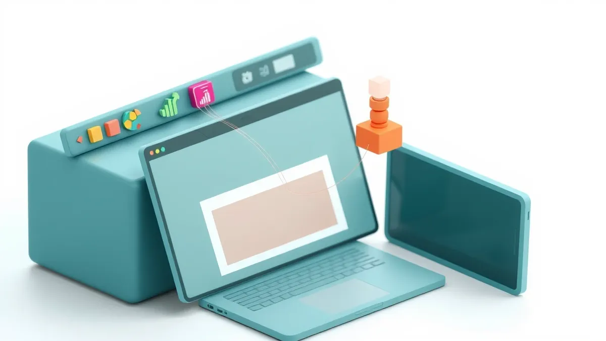 Illustration: A sleek browser interface displays several colorful, abstract extension icons along the top toolbar.