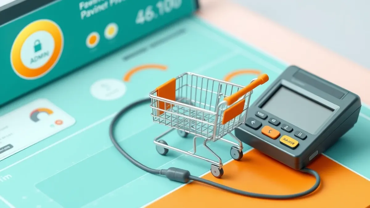 Illustration: A stylized shopping cart sits abandoned on a digital dashboard, its checkout lane wide open with no barriers blocking the path to a glowing admin badge.